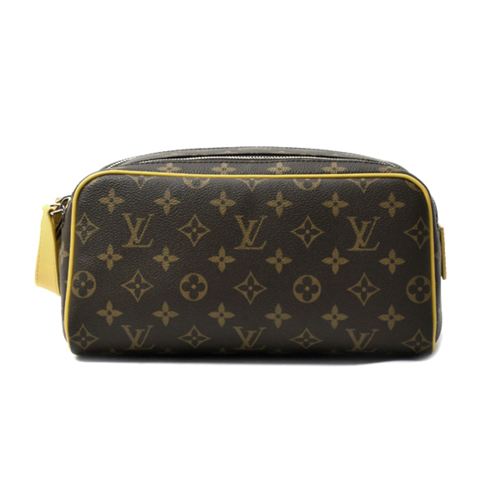 Louis Vuitton Monogram Dopp Shoulder Bag Pouch Clutch Jaune